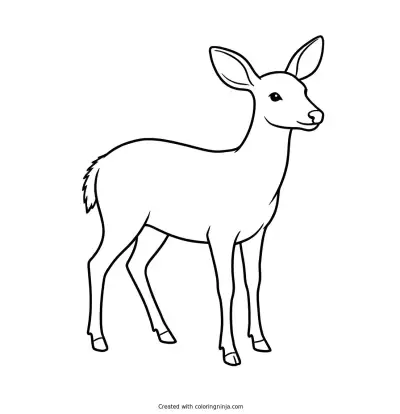 a Deer coloring page