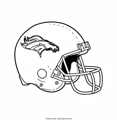 Denver Broncos Helmet Coloring Page