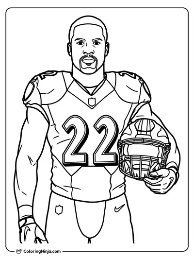 Retrato de Derrick Henry con Casco