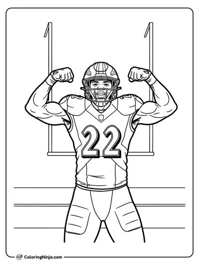 Derrick Henry Touchdown Celebration Coloring Page