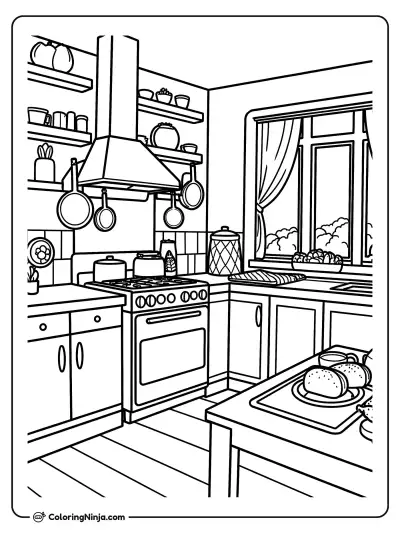 Una acogedora cocina estilo vintage