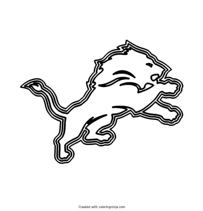Detroit Lions Logo Coloring Page