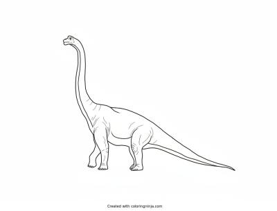 A coloring page of dinosaurs