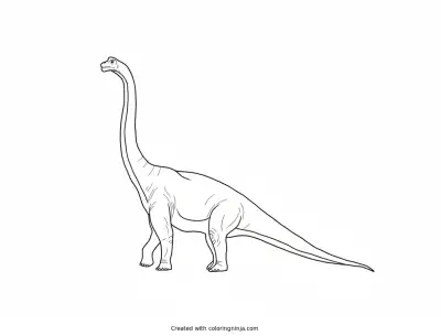 A coloring page of dinosaurs