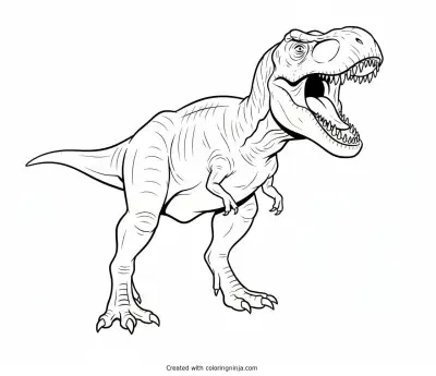 A coloring page of dinosaurs