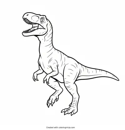 A coloring page of dinosaurs
