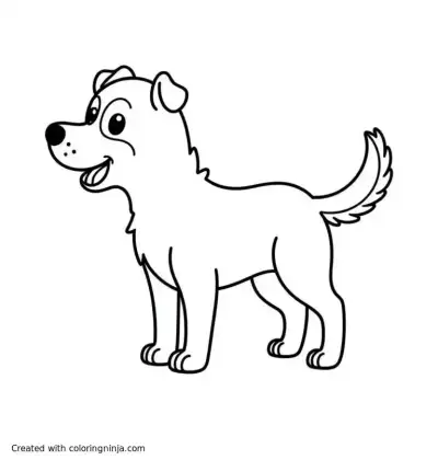 A coloring page of dog