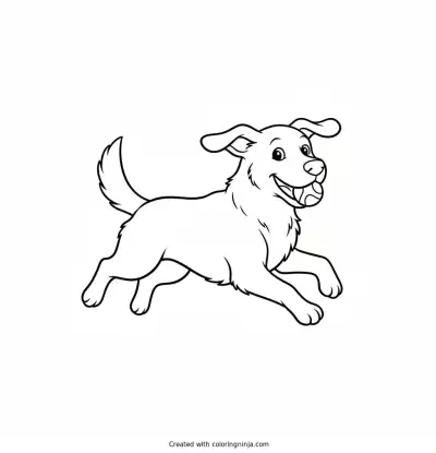 A coloring page of dog


