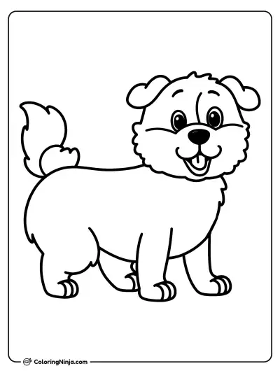 A Dog Coloring Page