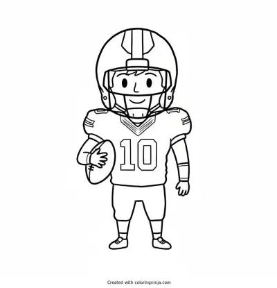 A coloring page of drake maye
