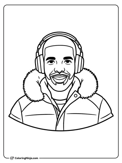 Drake con abrigo de invierno