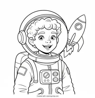 A coloring page of Emmet Johnson 