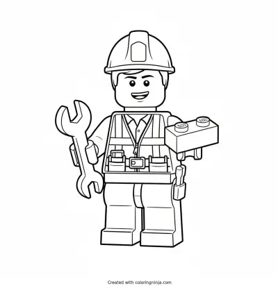 A coloring page of Emmet Jonson 