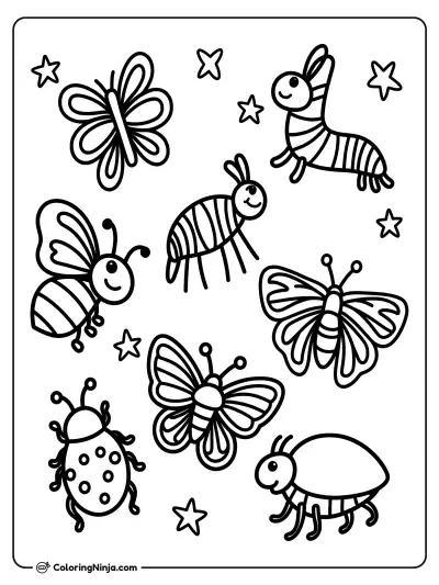 Búsqueda de insectos alegres