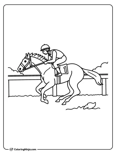 Caballo de carreras australiano en la pista