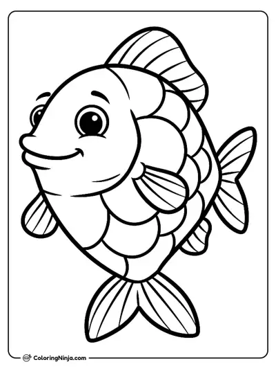 Fish Outline Coloring Page