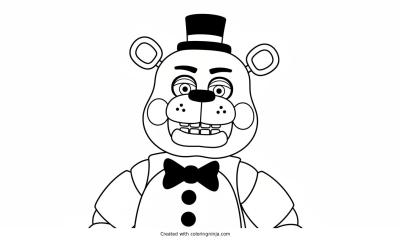 A coloring page of Fnaf