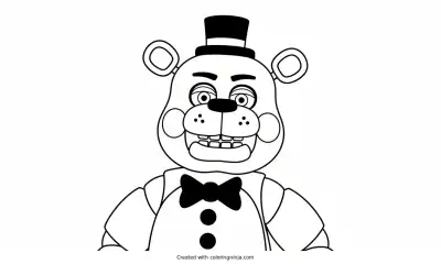 A coloring page of Fnaf