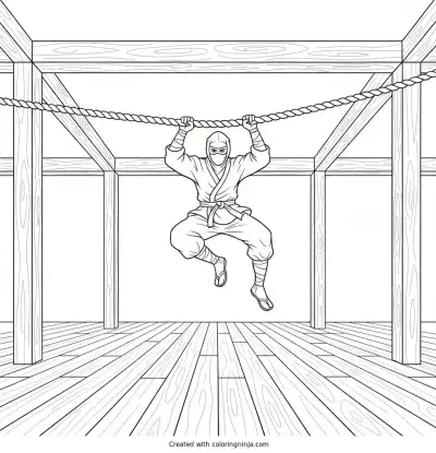 Dojo Swing Training Coloring Page