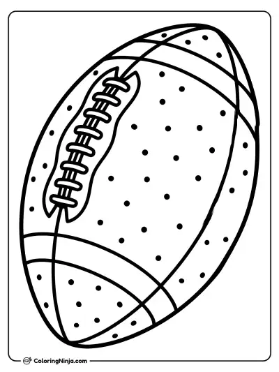 A Football Coloring Page