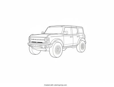A coloring page of ford bronco