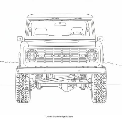A coloring page of ford bronco