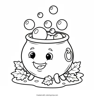 Bubbling Cauldron of Bubbles Coloring Page
