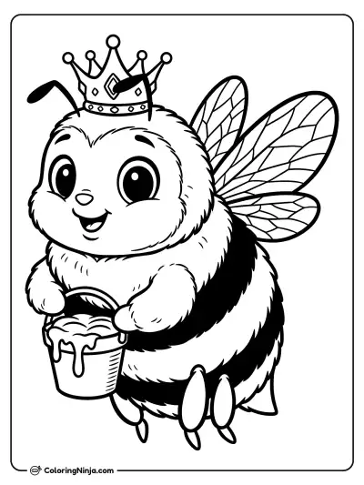 La abejita feliz con corona