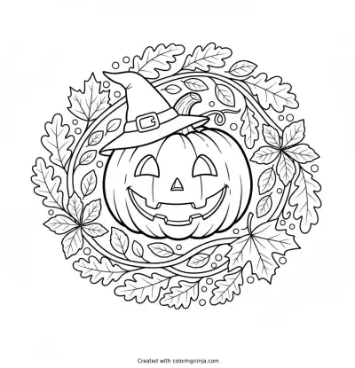 The Happy Jack O Lantern Coloring Page