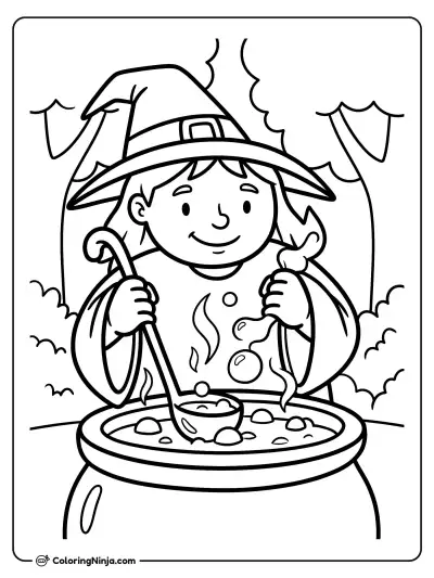 The Magical Potions Class Coloring Page