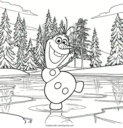 Olaf coloring page