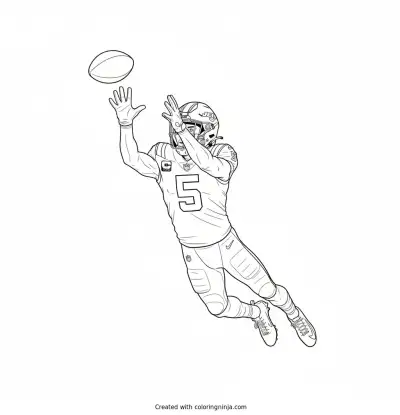 Garrett Wilson Making A High Catch Coloring Page