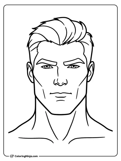 Giga Chad coloring page