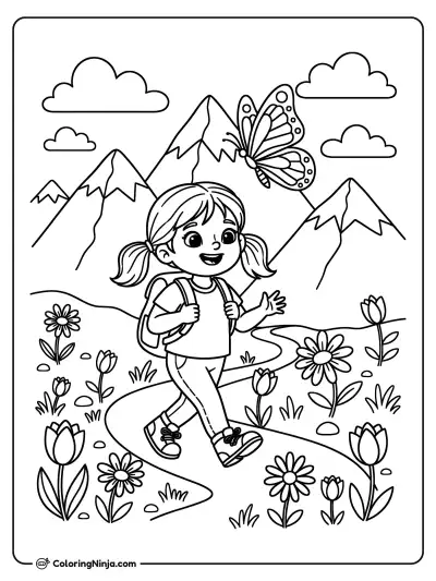 Una niña pequeña caminando al aire libre