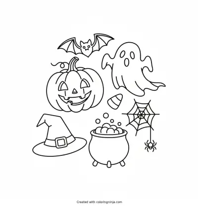 Halloween Coloring Book Easy