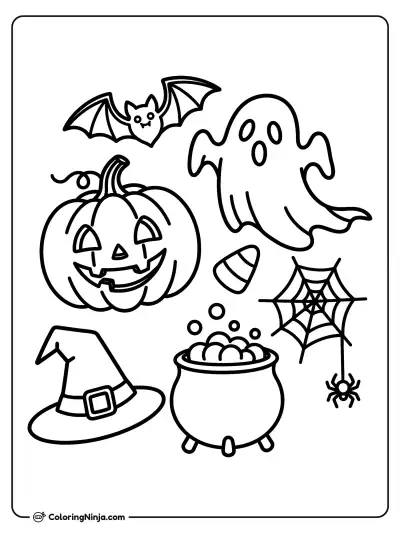Halloween Coloring Book Easy