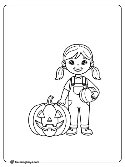 Halloween Pumpkin Coloring Page
