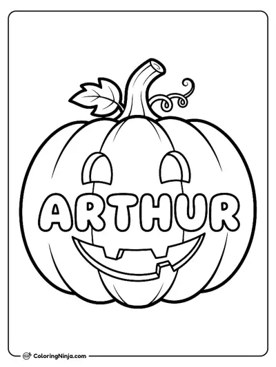 Halloween Pumpkin Coloring Page