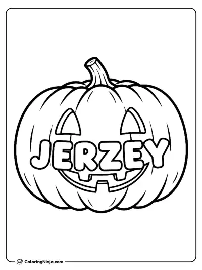 Halloween Pumpkin Coloring Page