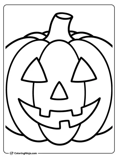 A Halloween Pumpkin Coloring Page