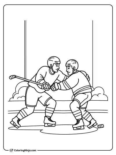 Dos jugadores de hockey sobre hielo