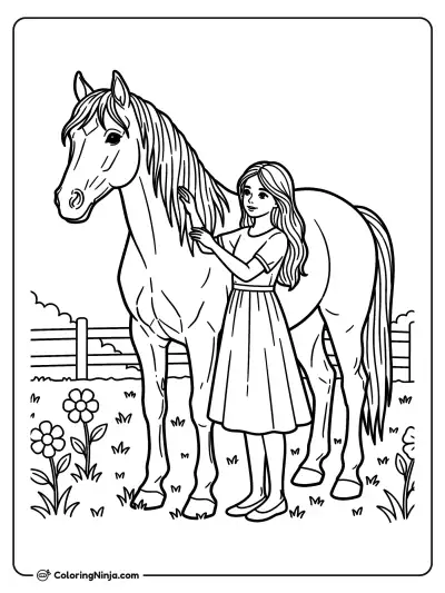 Una niña y su caballo