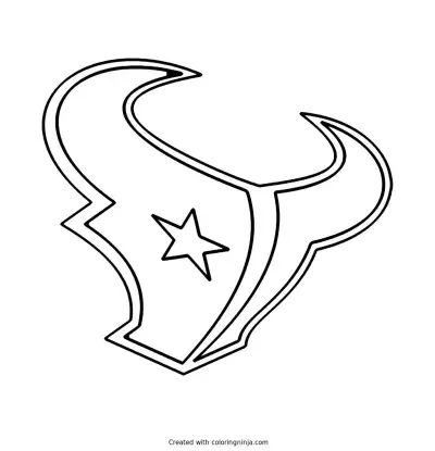 Houston Texans Logo Coloring Page