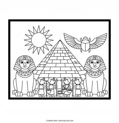 Ancient World Discoveries Coloring Page