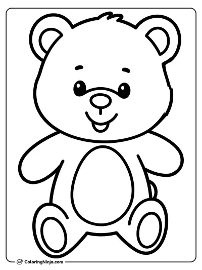 Lindo Oso de Peluche Sonriente