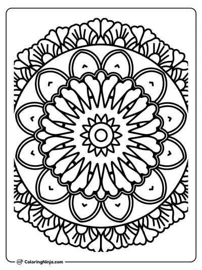 Mandala de estilo indio relajante