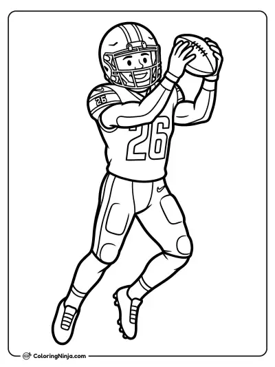 Jahmyr Gibbs Mid Air Catch Coloring Page
