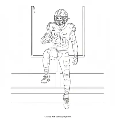 Jahmyr Gibbs Touchdown Celebration Pose Coloring Page