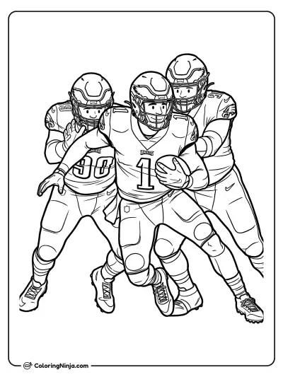 Jalen Hurts realizando la jugada Tush Push