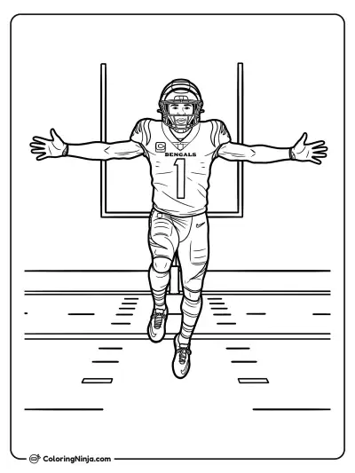 Celebración de touchdown de Ja'Marr Chase